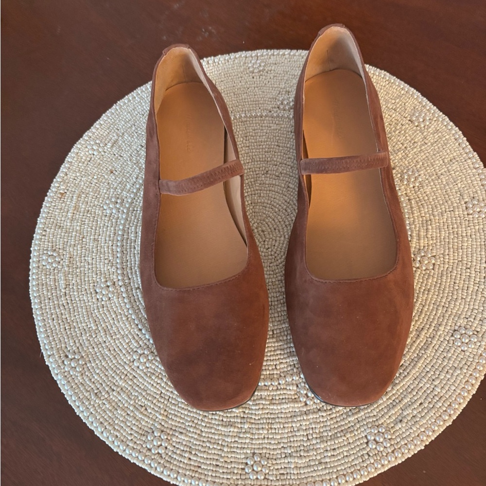 Madewell Greta Brown Suede Flats